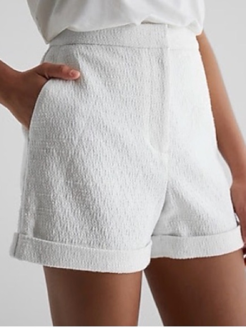 Express Boucle Tweed Shorts